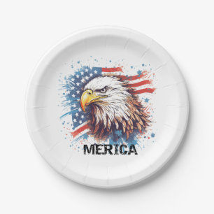 Prato De Papel Vintage American Eagle
