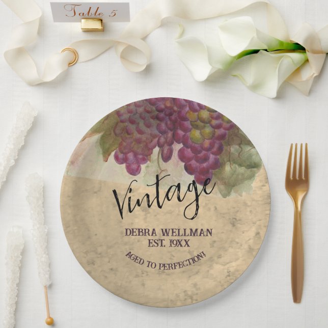 Prato De Papel Vintage Birthday Rustic Country (Casamento)