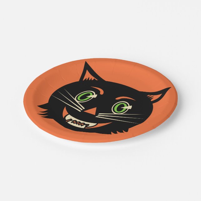Prato De Papel Vintage Black Cat (Inclinado)