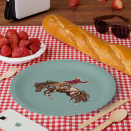 Prato De Papel Vintage bronco Rider