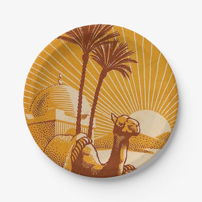 Prato De Papel Vintage - Casablanca Camel Plates (Frente)