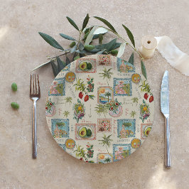 Prato De Papel Vintage Colorous Mexicano Viagem Impressão