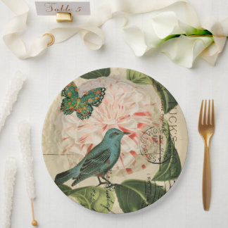 Prato De Papel Vintage Country Botanic Paris Tea Party