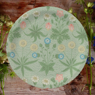 Prato De Papel Vintage Daisy - William Morris Floral Pattern