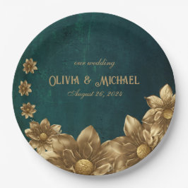 Prato De Papel Vintage Dark Green