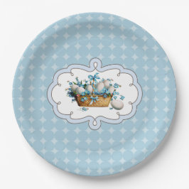 Prato De Papel Vintage design Páscoa Brunch | Placas de papel par