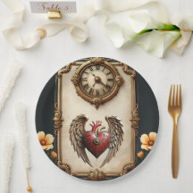 Vintage elegance: um relógio elegante e coração.