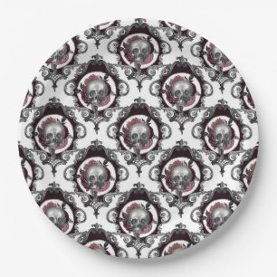 Prato De Papel Vintage Gothic Halloween