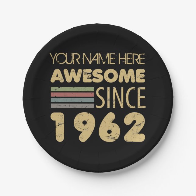 Prato De Papel Vintage Incrível 1962 60º Aniversário (Frente)