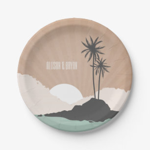 Prato De Papel Vintage Inspirou Island Beach Weding
