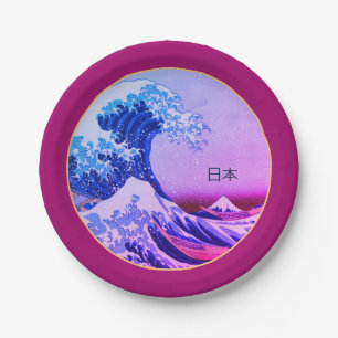 Prato De Papel Vintage Japan, Excelente Wave de Kanagawa/Party, c