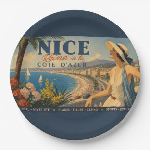 Prato De Papel Vintage Nice Rainha Cote D'Azur