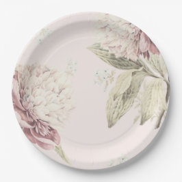 Prato De Papel Vintage Peony Botanical Fine art Weding