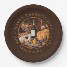 Vintage Pumpkin de Ação de Graças Frutas de outono