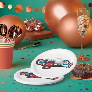 Prato De Papel Vintage Race Car Classic Auto