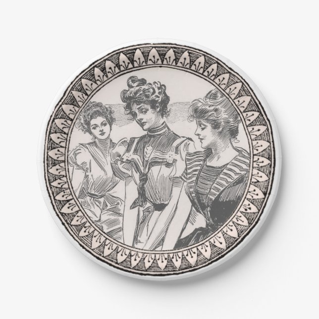 Prato De Papel Vintage Romance Casal: Antigos Rosas Apaixonados G (Frente)