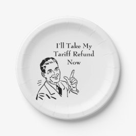 Prato De Papel Vintage Tariff Refund Check