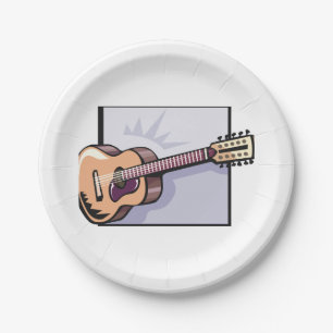 Prato De Papel Violão De 12 Cordas Acústicas Retroativas