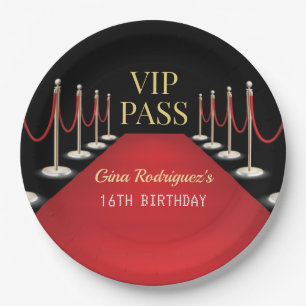 Prato De Papel VIP Pass Hollywood Red Carpet Birday