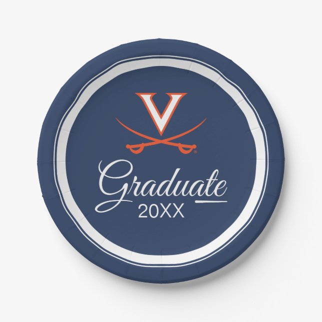 Prato De Papel Virginia Cavaliers | Graduação (Frente)