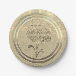 Prato De Papel Vista de Férias Douradas