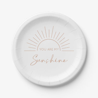 Prato De Papel Você É Meu Chá de fraldas Moderno Da Sunshine Boho