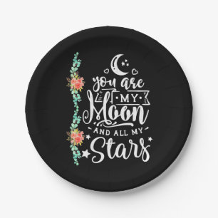 Prato De Papel Você É Minha Lua E Todas As Estrelas