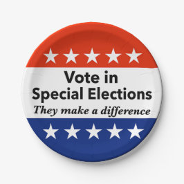 Prato De Papel Votar Eleições Especiais