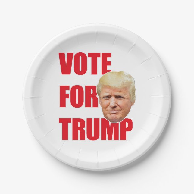 Prato De Papel Vote no trump  (Frente)