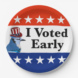 Prato De Papel Votei No Início De 2026 Eleições