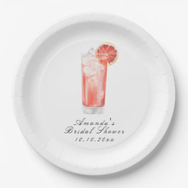 Prato De Papel Watercolor Citrus Cocktail Bridal Shower