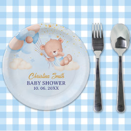 Prato De Papel We Can Bearly Wait , Boy Baby Shower