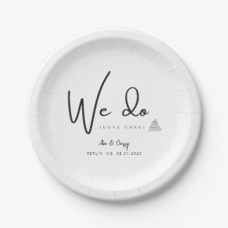 Prato De Papel We Do Love Cake Wedding Dessert Cake Plate