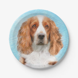 Prato De Papel Welsh Springer Spaniel Painting - Arte Original de