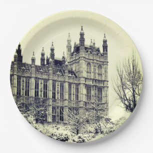 Prato De Papel Westminster, o parlamento, inverno Londres -
