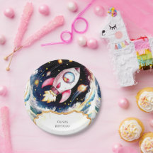 Whimsic Simple Rocket Birthday