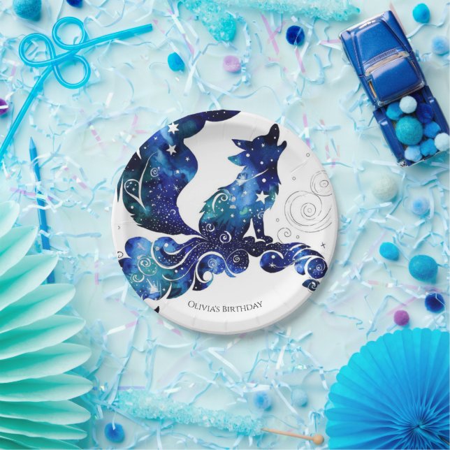 Prato De Papel Whimsical Boho Wolf Birthday (Festa)