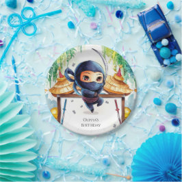 Prato De Papel Whimsical Spy Ninja Birthday