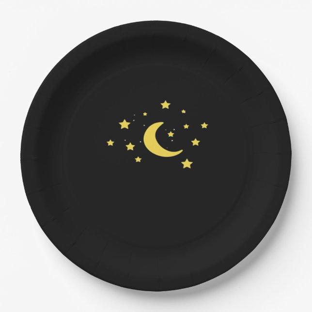 Prato De Papel Whimsigoth Night Sky Sun Moon Witchy (Frente)