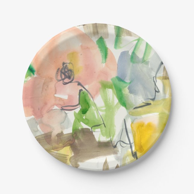 Prato De Papel Whimsy in the Garden II (Frente)