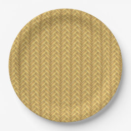 Prato De Papel Wicker Basket Weave Seamless