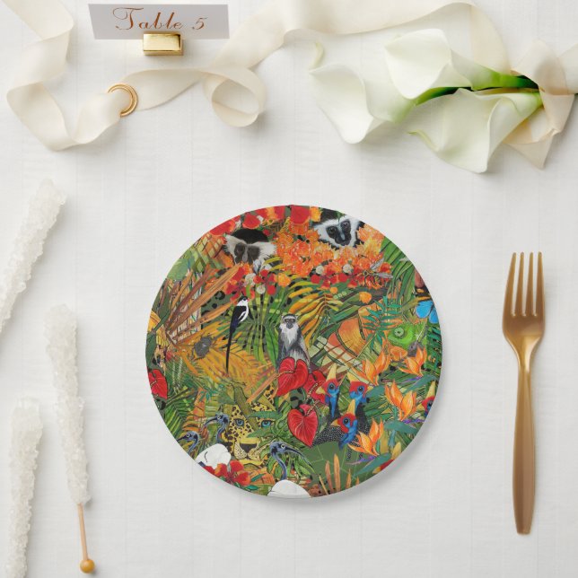 Prato De Papel Wild Creation  (Casamento)