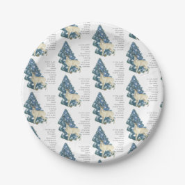 Prato De Papel Wild Deer Footprints in Snow – Winter Nature Art