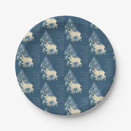 Prato De Papel Wild Deer Footprints in Snow – Winter Nature Art