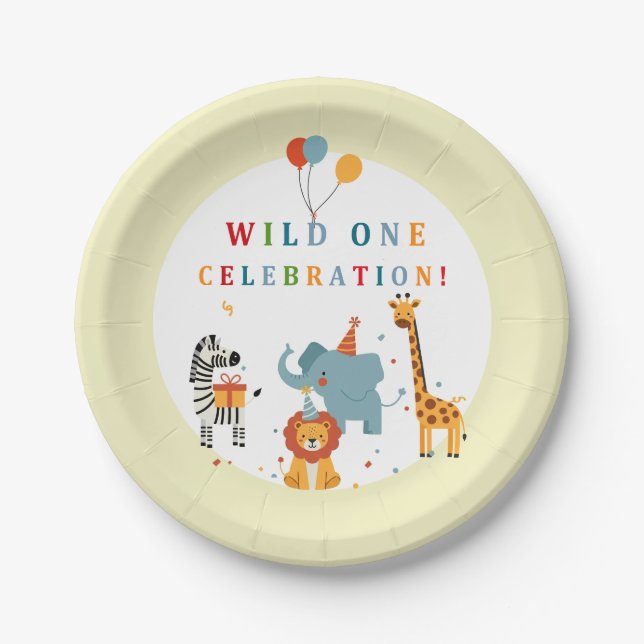 Prato De Papel Wild One First Birthday (Frente)