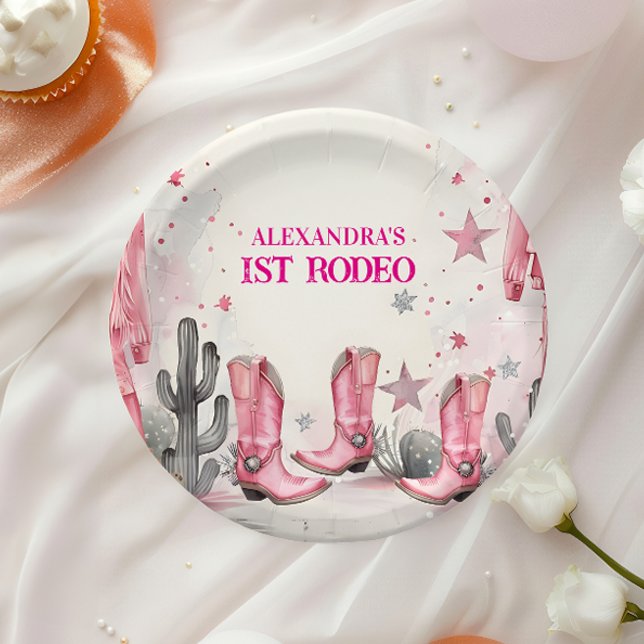 Prato De Papel Wild West 1st Rodeo Birthday (Criador carregado)