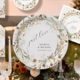 Prato De Papel Wildflower Fall Autumn Wreath BOHO Casamento