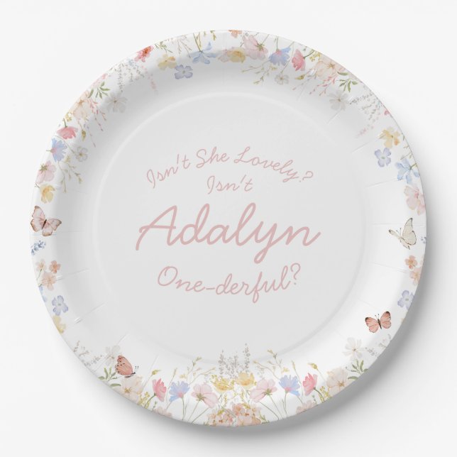 Prato De Papel Wildflower não é uma prata de papel maravilhosa? (Frente)
