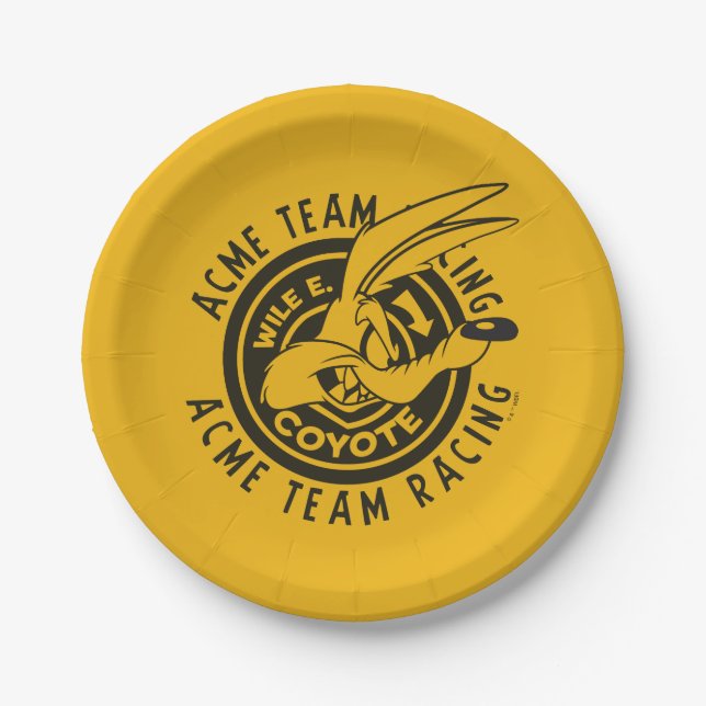Prato De Papel WILE E. COYOTE™ Acme Team Racing (Frente)