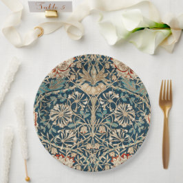 Prato De Papel William Morris Antigo Floral de Madressilva